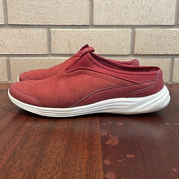Vionic Shoes - Vionic Micro Suede Adell Burgundy Sneakers Slides Slip Ons